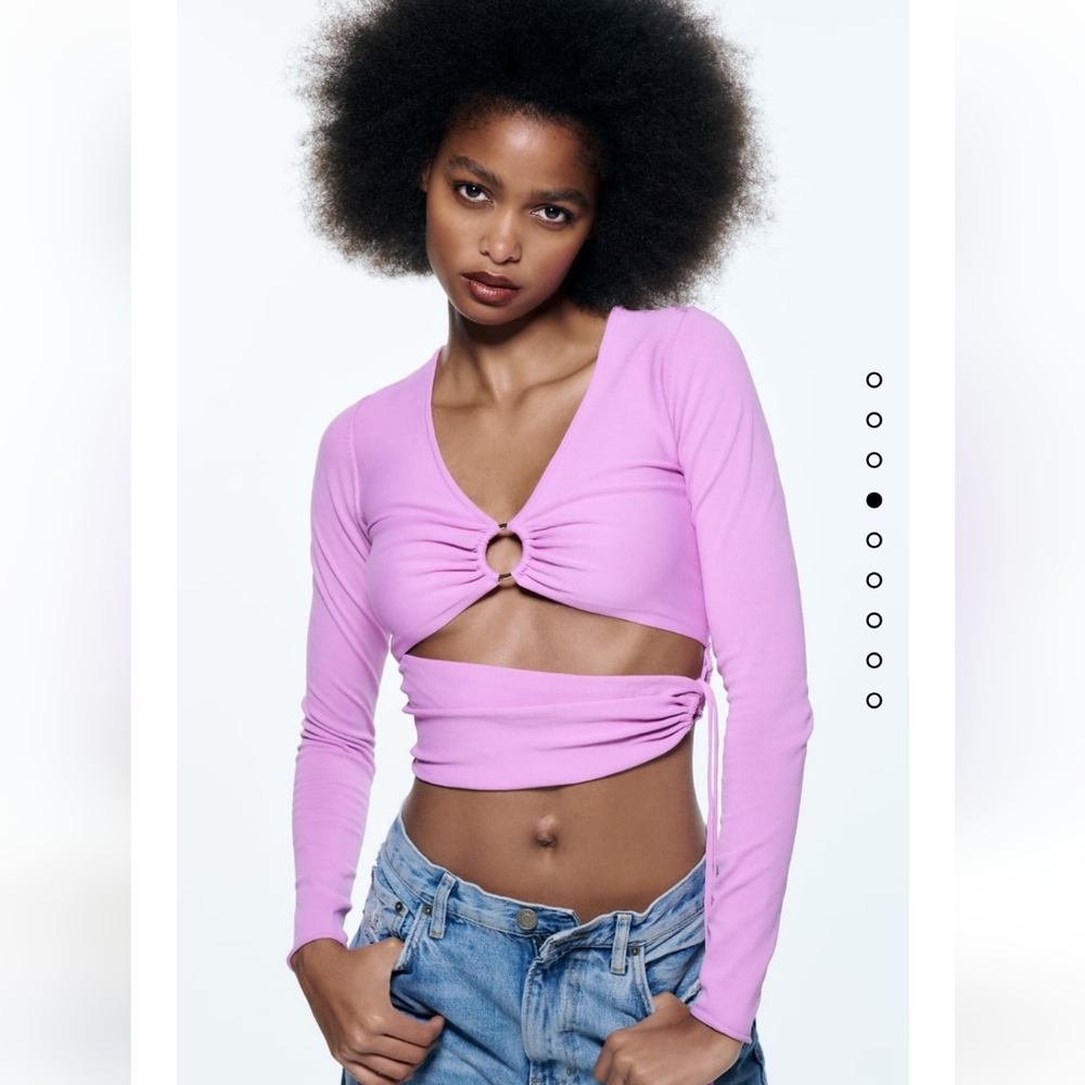 Zara Cut Out Knit Top